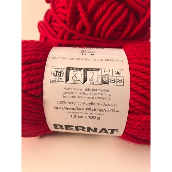 LOT OF 7 Red Skeins: Loops and Threads Charisma Bulky Weight yarn - Picture 6 of 16